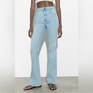 Zara Fit and Flare Blue Jeans